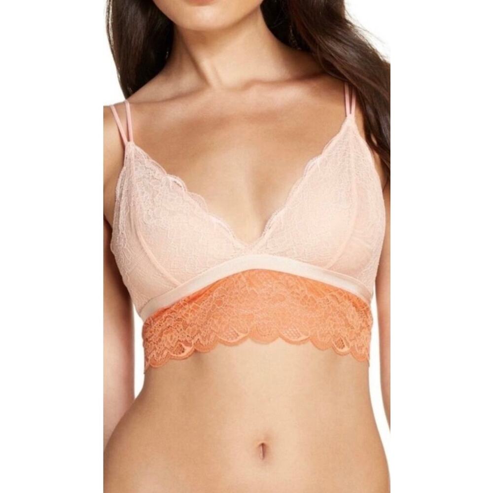 Madewell Lace Liana Longline Bralette Size Small